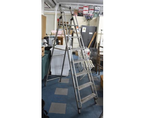 A Mid 20th Century Aluminium Six Step Step Ladder 