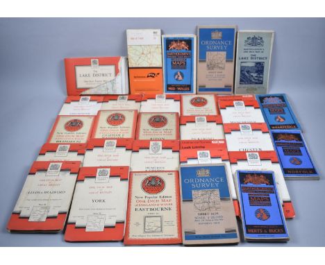 A Collection of Various Vintage Road Maps, Ordnance Survey Maps etc 