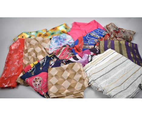 A Collection of Modern and Vintage Ladies Scarves 