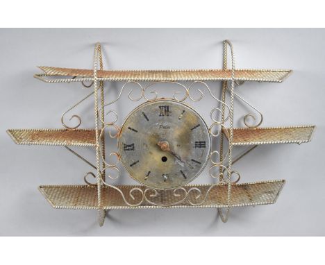 A 1960s Novelty Wall Clock/Shelf Unit by Paiko, Untested, 49.5cms Wide 