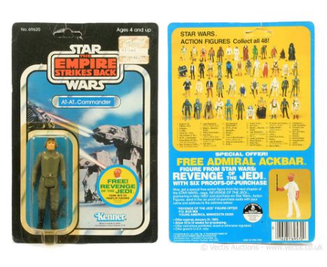 Kenner Star Wars vintage The Empire Strikes Back AT-AT Commander 3 3/4" figure, Mint, within Excellent (yellowed) bubble, upo