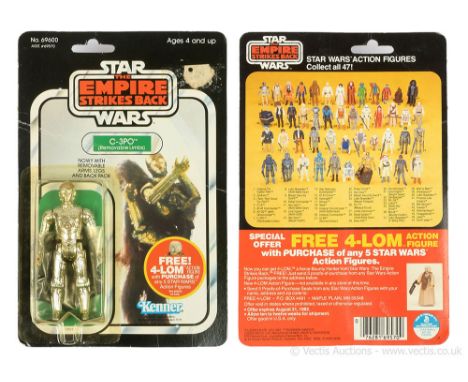 Kenner Star Wars vintage The Empire Strikes Back C-3PO removable limbs 3 3/4" figure, Mint, within Excellent (yellowed) bubbl