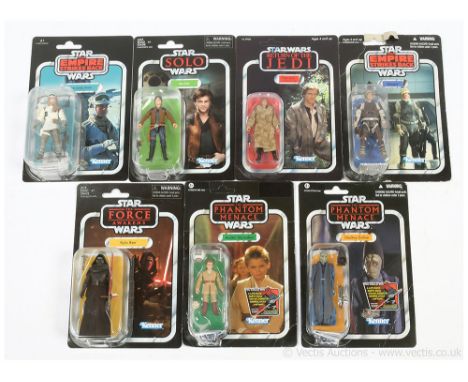 Kenner Star Wars modern Vintage Collection 3 3/4" figures x seven including Dengar VC01 (damaged packaging), Daultay Dofine V