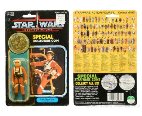 Kenner Star Wars vintage The Power of the Force Luke Skywalker X-Wing Pilot 3 3/4" figure, Mint, within Good (dented and yell