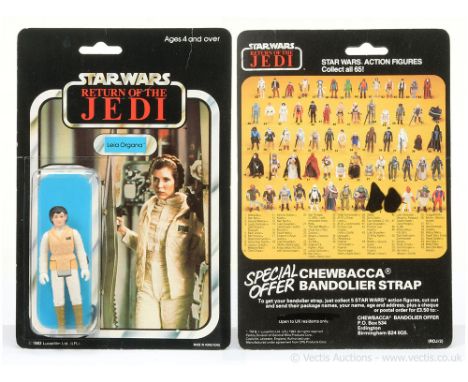 Palitoy Star Wars vintage Return of the Jedi Princess Leia Hoth 3 3/4" figure, Mint, within Good Plus (dented) Tri-Logo bubbl