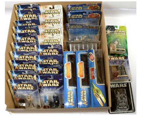 Hasbro Star Wars modern Saga Gold, Clone Wars 3 3/4" figures, Episode 2 vehicles and Deluxe Packs x twenty-eight including AR