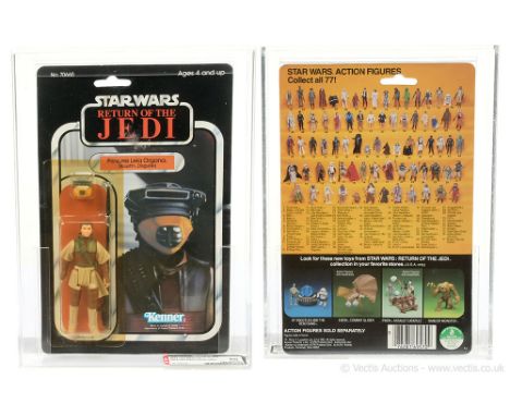 Kenner Star Wars vintage Return of the Jedi Princess Leia Boushh 3 3/4" figure, AFA Graded 80 Y-MN, upon punched 77 back card
