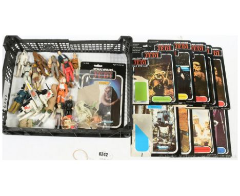 Kenner Star Wars vintage 3 3/4" figures x nineteen including Stormtrooper, Chewbacca, Yoda, Rebel Soldier, Prune Face and oth