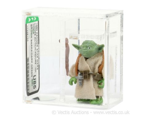 Kenner Star Wars vintage Yoda Brown Snake (HK) 3 3/4" figure AFA Graded U85 NM+.