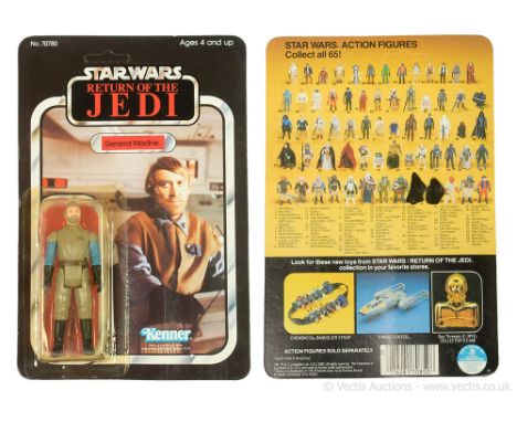 Kenner Star Wars vintage Return of the Jedi General Madine 3 3/4" figure, Mint, within Good (dented and yellowed) bubble, upo