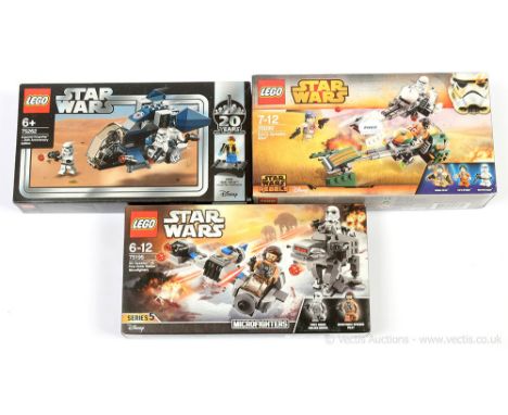 Lego Star Wars Ski Speeder vs First Order Walker set number 75195, within Near Mint sealed packaging. Lego Star Wars Imperial