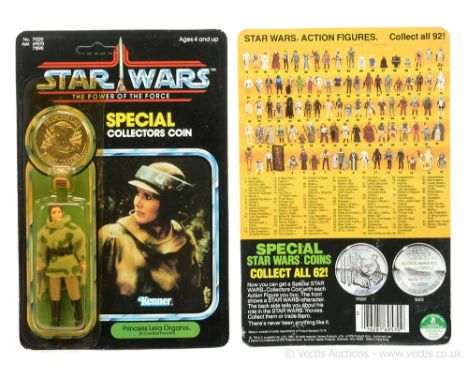 Kenner Star Wars vintage The Power of the Force Princess Leia Combat Poncho 3 3/4" figure, Mint, within Good Plus (dented and