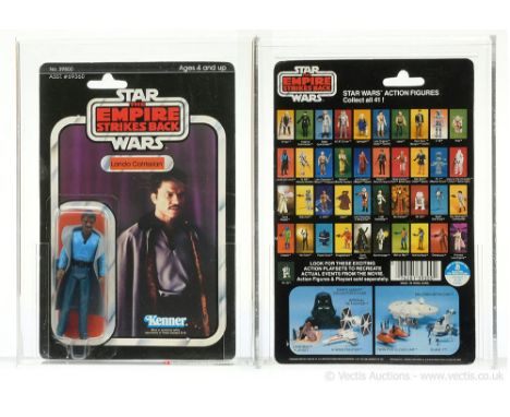 Kenner Star Wars vintage The Empire Strikes Back Lando Calrissian 3 3/4" figure, AFA Graded 80 NM Card 85 Bubble 80 Figure 85