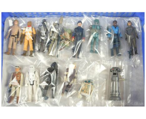 Kenner Star Wars vintage 3 3/4" figures x fifteen including Luke Skywalker Bespin, Bossk, Zuckuss, IG-88, Yoda (brown snake),