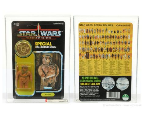 Kenner Star Wars vintage The Power of the Force Romba 3 3/4" figure, AFA Graded 85 Y-NM+ Card 85 Bubble 85 Figure 90, upon un