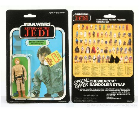 Palitoy Star Wars vintage Return of the Jedi Luke Skywalker Bespin 3 3/4" figure, Mint, within Near Mint bubble, upon Near Mi