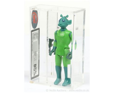 Kenner Star Wars vintage Greedo (no COO) 3 3/4" figure, UKG Graded 85% Figure 85 Paint 85.