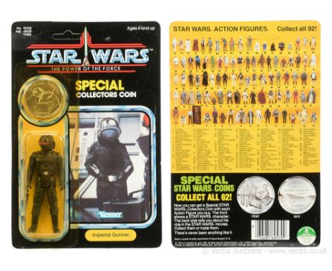 Kenner Star Wars vintage The Power of the Force Imperial Gunner 3 3/4" figure, Mint, within Good Plus (dented and yellowed) b