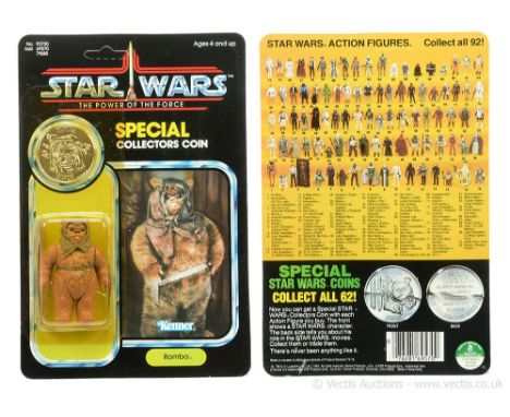 Kenner Star Wars vintage The Power of the Force Romba 3 3/4" figure, Mint, within Excellent (yellowed) bubble, upon Near Mint