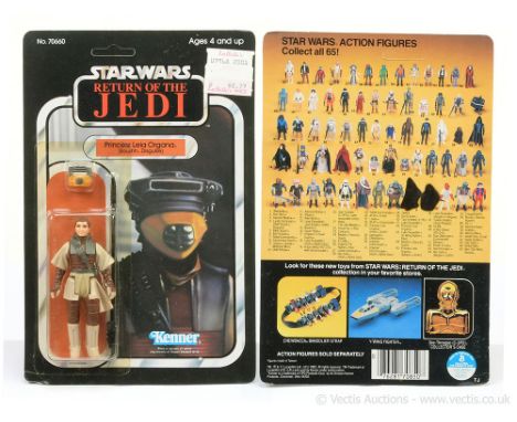 Kenner Star Wars vintage Return of the Jedi Princess Leia Boushh Disguise 3 3/4" figure, Mint, within Excellent (yellowed) bu