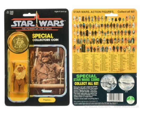 Kenner Star Wars vintage The Power of the Force Paploo 3 3/4" figure, Mint, within Excellent (yellowed) bubble, upon Near Min