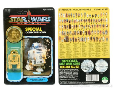 Kenner Star Wars vintage The Power of the Force R2-D2 pop up lightsaber 3 3/4" figure, Mint, within Excellent (yellowed) bubb