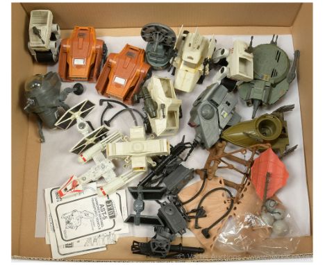 Selection of Kenner Star Wars vintage Mini Rigs, vehicles and Die-cast vehicles including One-Man Sail Skiff, AST-5, PDT-8, Y