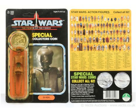 Kenner Star Wars vintage The Power of the Force EV-9D9 3 3/4" figure, Mint, within Excellent (yellowed) bubble, upon Excellen