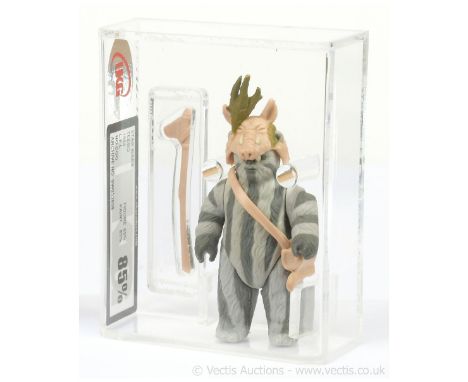 Kenner Star Wars vintage Teebo (no COO) 3 3/4" figure, UKG Graded 85% Figure 85 Paint 85. Laser Cut.