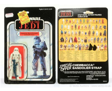 Palitoy Star Wars vintage Return of the Jedi Hoth Stormtrooper 3 3/4" figure, Mint, within Near Mint (slightly yellowed) bubb