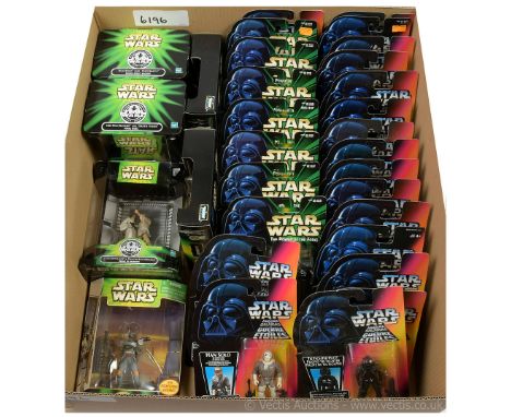 Kenner Star Wars modern The Power of the Force 2 orange cards and Comm Tech card 3 3/4" figures x twenty-four including TIE F