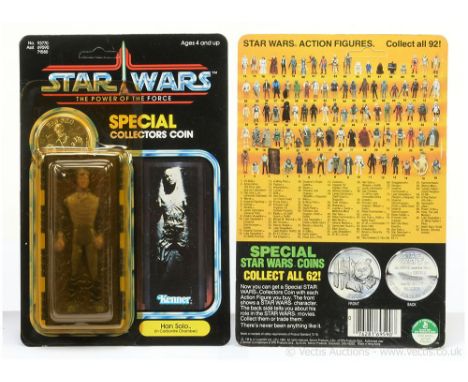 Kenner Star Wars vintage The Power of the Force Han Solo Carbonite 3 3/4" figure, Mint, within Excellent (minor dent and yell
