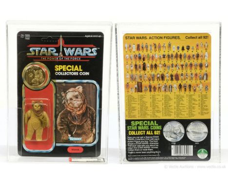 Kenner Star Wars vintage The Power of the Force Warok 3 3/4" figure, AFA Graded 85 Y-NM+ Card 85 Bubble 85 Figure 90, upon un