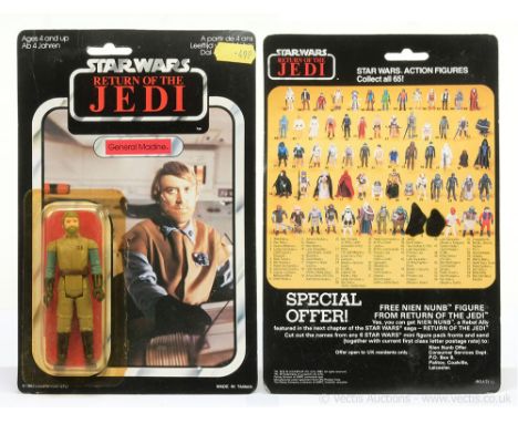 Palitoy Star Wars vintage Return of the Jedi General Madine 3 3/4" figure, Mint, within Excellent (yellowed) bubble, upon Goo