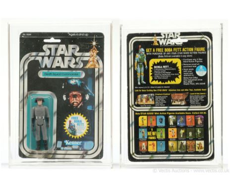 Kenner Star Wars vintage Death Squad Commander 3 3/4" figure, Mint, within Near Mint bubble, upon Good (surface wear, sticker