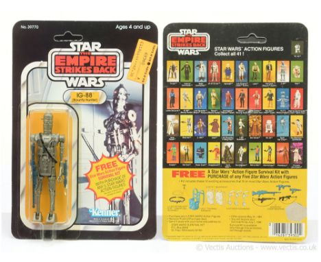Kenner Star Wars vintage The Empire Strikes Back IG-88 3 3/4" figure, Mint, within Near Mint bubble, upon Good (minor surface