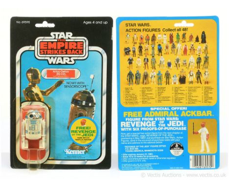Kenner Star Wars vintage The Empire Strikes Back R2-D2 sensorscope 3 3/4" figure, Mint, within Excellent (yellowed) bubble, u