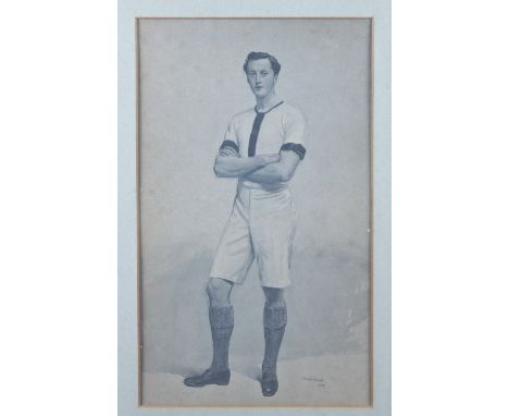 Leslie Ward (British 1851-1922)/Portrait of an Oarsman (for Spy Magazine)/signed and dated 1892/grey wash, 49.5cm x 29.5cm