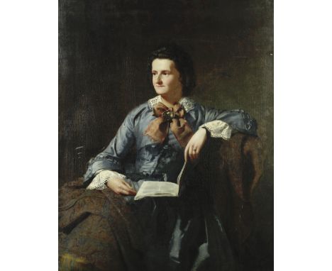 James Hayllar, RBA (British, 1829-1920)Portrait of the artist's wifesigned and dated 'J.Hayllar/1854' (lower right)   oil on 