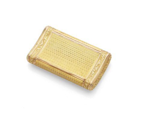 An early 19th century French gold boxJoseph-François Marcillac, with unofficial post-revolutionary Paris marks for 18 carat g