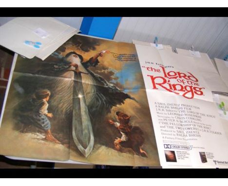 Five vintage Quad film posters, including 1978 'Lord of The Rings' CONDITION REPORT5 posters contained within this lost, as l