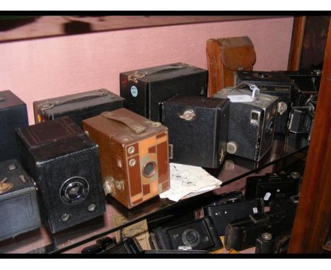 A selection of vintage Brownie Junior and other boxed cameras