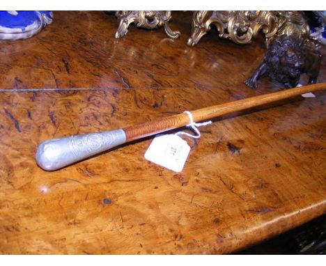 A swagger stick inscribed 'Queen Victoria's Own' 