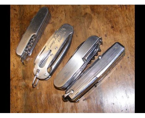 Four vintage penknives, including the Currey Lockspike Captain 