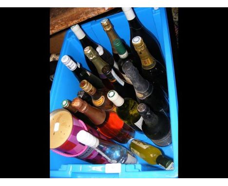 Assorted wines and liqueurs, together with a bottle of Tequila  