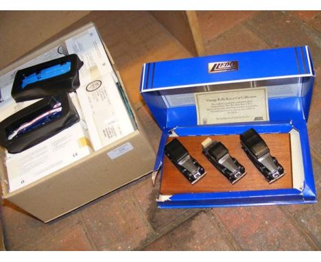 A Lledo vintage Rolls Royce car collection, together with other die cast model vehicles