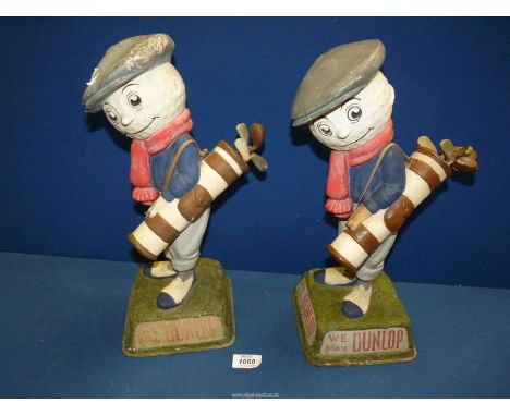 A pair of novelty "Dunlop" Golf figures, 15 1/2" tall.