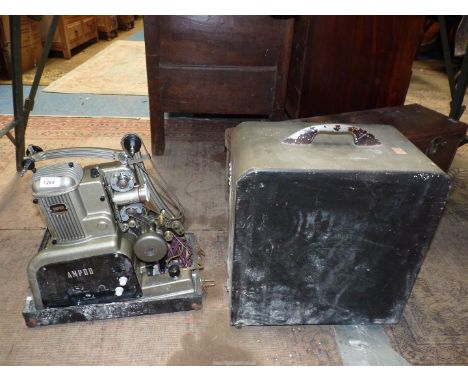 An Ampro 16mm Cine Projector in original box with built in speaker, a/f.