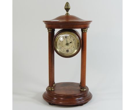 An early 20th century portico clock, 33cm high