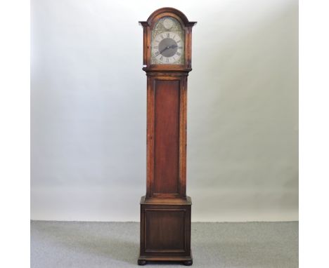 A reproduction grandmother clock, with Westminster chimes, weight driven, 192cm high